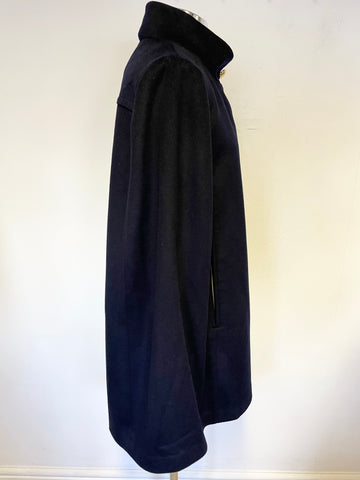 PURE COLLECTION ALAINA NAVY BLUE 100% WOOL CAPE SIZE 16