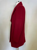 BRAND NEW JAEGER DARK RED WOOL BLEND MID LENGTH COAT SIZE 10