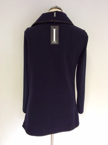 BRAND NEW IZABEL LONDON NAVY BLUE WATERFALL JACKET SIZE 10