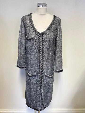 PHASE EIGHT GREY MARL LONG CARDIGAN SIZE 14