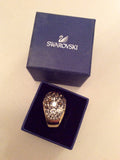 SWAROVSKI MULTI COLOURED CRYSTAL NIRVANI GOLD PLATED DRESS RING