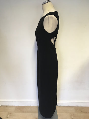 VERA MONT BLACK LONG EVENING BACK WITH OPEN STRAPPY BACK SIZE 12