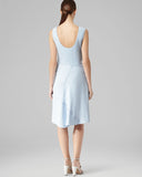 REISS LANA LIGHT BLUE SLEEVELESS SCOOP BACK A LINE DRESS SIZE 12