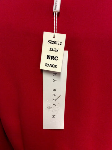 BRAND NEW GINA BACCONI RED BOLERO JACKET SIZE 12