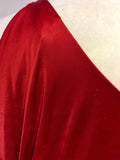 DONNA KARAN RED ONE SHOULDER DRAPED LONG EVENING DRESS SIZE P UK 8/10