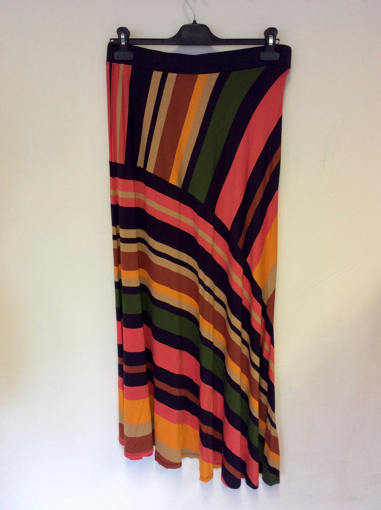 Multi coloured striped skirt uk cheap