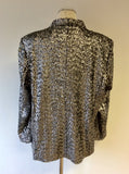 BRAND NEW TWIGGY FOR MARKS & SPENCER SILVER SEQUINNED JACKET SIZE 20