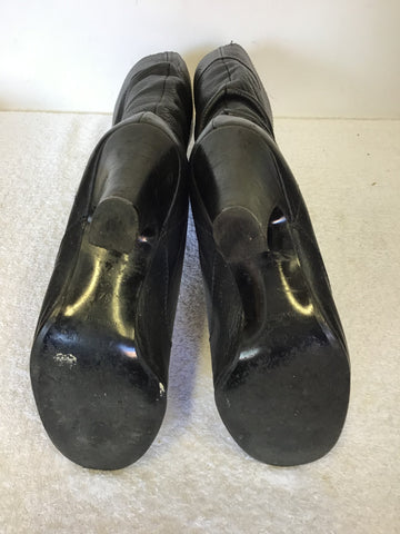 JIGSAW BLACK LEATHER SLOUCH BOOTS SIZE 4/37