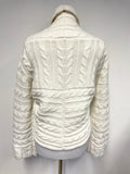 GHOST CREAM CABLE CHUNKY KNIT BOLERO CARDIGAN SIZE M