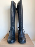 UGG AUSTRALIA BLACK LEATHER KNEE LENGTH BOOTS SIZE UK 7.5 /40