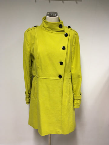 MARKS & SPENCER LIME COTTON COAT SIZE 14