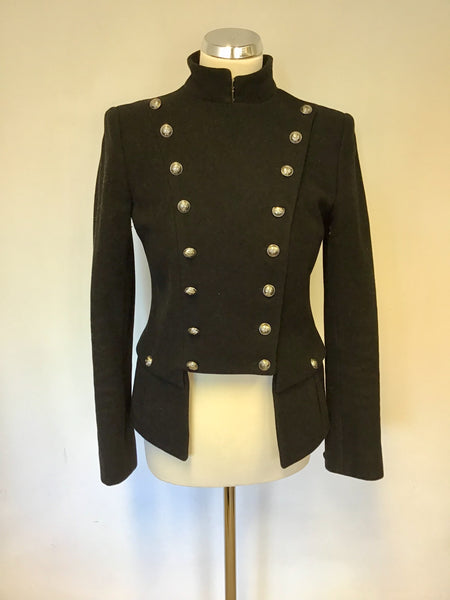 TWENTY8TWELVE BLACK WOOL BLEND TURPIN JACKET SIZE 10