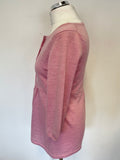 BODEN PINK 100% WOOL WAISTED CARDIGAN SIZE 10