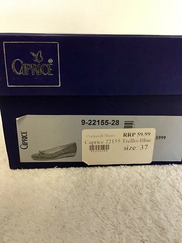 BRAND NEW CAPRICE BLUE ULTRA LIGHT SUEDE FLAT PUMPS SIZE 4/37