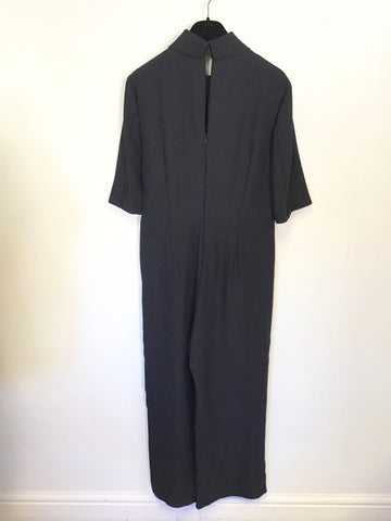 HOBBS NAVY BLUE WRAP ACROSS SPECIAL OCCASION JUMPSUIT SIZE 12