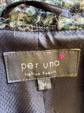 PER UNA NAVY & TEAL BOUCLE WEAVE WITH ALPACA JACKET SIZE 12
