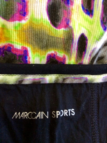 MARCCAIN SPORT PRINT SLEEVELESS VEST TOP SIZE N6 UK 18/20