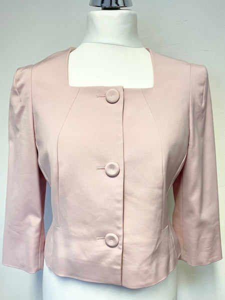 PHASE EIGHT PINK 3/4 SLEEVE SPECIAL OCCASION FITTED JACKET SIZE 14