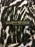 MARINA RINALDI BLACK & IVORY LEOPARD PRINT RAINCOAT SIZE 25 UK 20