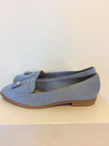BRAND NEW MARKS & SPENCER CORNFLOWER SUEDE LOAFERS SIZE 6/39