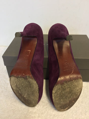 PIED A TERRE ANTON PURPLE SUEDE PLATFORM COURT SHOES SIZE 7/40