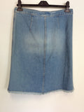 EARL JEAN LIGHT BLUE DENIM STRAIGHT SKIRT SIZE M