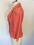 PRÉCIS PETITE CORAL/ ORANGE LINEN BLEND SPECIAL OCCASION JACKET SIZE 8