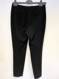 LK BENNETT BLACK TAILORED TAPERED LEG TROUSERS SIZE 10