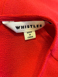 WHISTLES RED LONG SLEEVED SHIFT DRESS SIZE 14