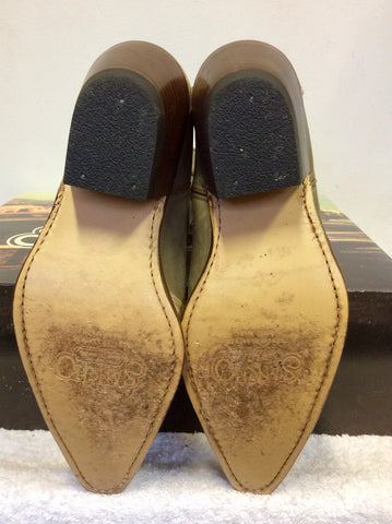 SANCHO TUNDRA DESERT,BEIGE & WHITE LEATHER COWBOY BOOTS SIZE 5/38