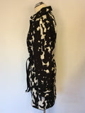 HOBBS BLACK,WHITE & GREY PRINT OR BLACK REVERSIBLE MAC SIZE 8