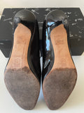 BEATRIX ONG RIPTIDE BLACK PATENT LEATHER  MARY JANE HEELS SIZE 5/38
