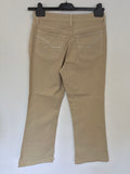 NOT YOUR DAUGHTER BEIGE JEWEL POCKET BOOTCUT JEANS SIZE 8 UK 12