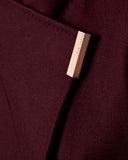 BRAND NEW TED BAKER MAROON WRAP SHORT COAT SIZE 4 UK 14