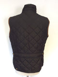 RALPH LAUREN BLACK & BROWN TRIM GILET SIZE L