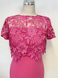 BRAND NEW GINA BACCONI PINK STRAPPY SLIP DRESS WITH LACE OVER TOP SIZE 8