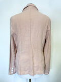 MARC AUREL PINK COTTON DOUBLE BREASTED UNLINED JACKET SIZE 40 UK 14