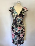 PHASE EIGHT MULTI COLOURED FLORAL PRINT DRESS SIZE 12