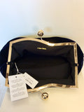 BRAND NEW & OTHER STORIES LARGE DARK BLUE VELVET CLUTCH BAG