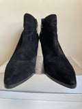 MINT VELVET BLACK SUEDE ANKLE BOOTS SIZE 6/39