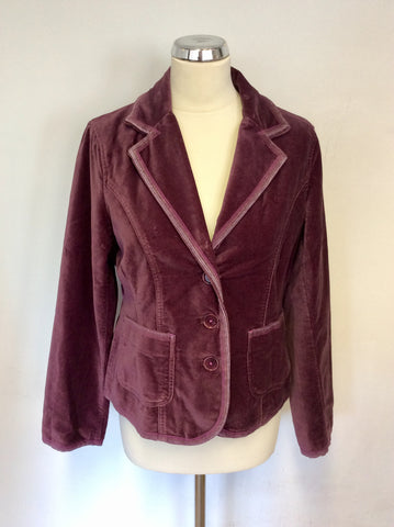 BRAND NEW BODEN DEEP PINK BRUSHED COTTON JACKET SIZE 14