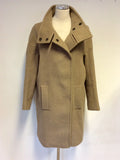 MAX MARA WEEKEND CAMEL 100% WOOL MELTON COAT SIZE 12