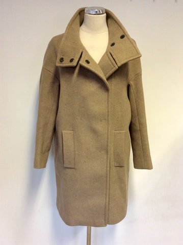 MAX MARA WEEKEND CAMEL 100% WOOL MELTON COAT SIZE 12