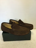 BARBOUR DARK BROWN SUEDE LOAFERS SIZE 9/43