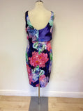 COAST MULTI COLOURED FLORAL PRINT PENCIL DRESS SIZE 16