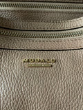MODALU CAMEL LEATHER TOTE BAG WITH DETACHABLE SHOULDER STRAP