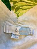 BODEN GREEN & WHITE FLORAL PRINT COTTON DRESS SIZE 12R
