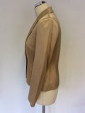 MINOSA PETITE GOLD JACKET & TROUSER SUIT SIZE 8/10
