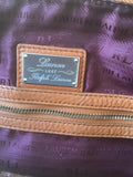 RALPH LAUREN TAN LEATHER SHOULDER BAG WITH CROSS BODY STRAP