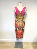 BRAND NEW TED BAKER VALEENA PAISLEY TOUCAN PRINT PENCIL DRESS SIZE 1 UK 8/10